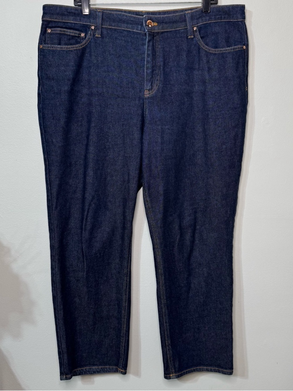 Talbots Slim Straight Ankle Jeans in Regina Wash Size 16 New - Picture 2 of 6